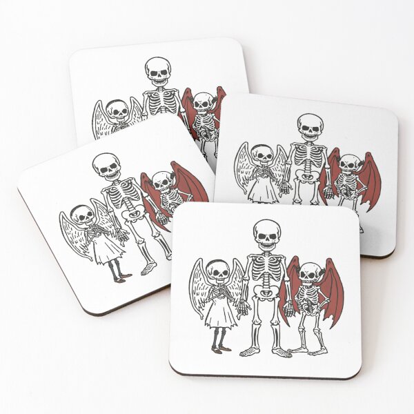 Item preview, Angel and Devil Skeleton Trio designed and sold by redblink store.