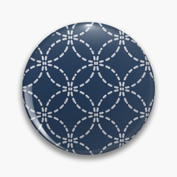 Item preview, Sashiko Shippo Seven Treasures Seamless Pattern | Japanese Indigo Sashiko Embroidery designed and sold by StickyGuys.