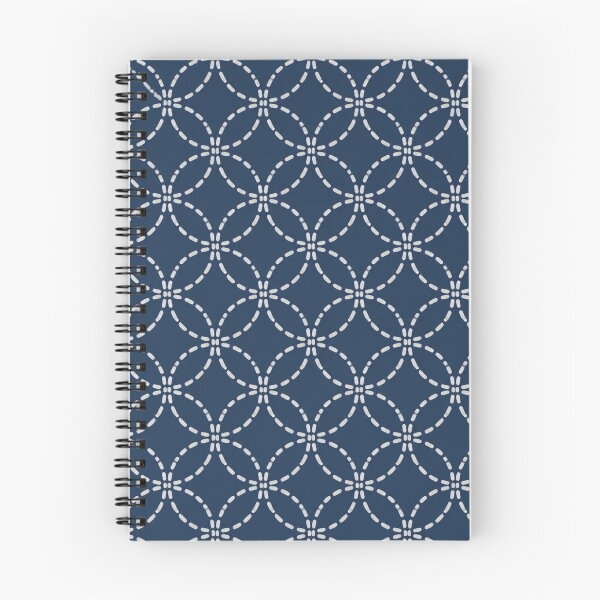 Item preview, Sashiko Shippo Seven Treasures Seamless Pattern | Japanese Indigo Sashiko Embroidery designed and sold by StickyGuys.