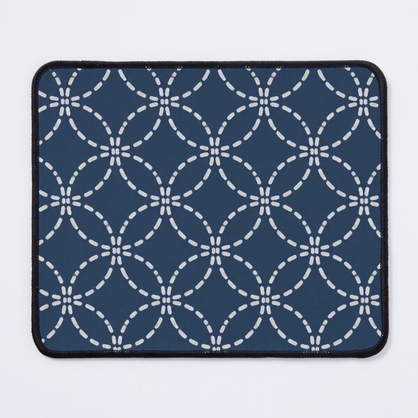 Item preview, Sashiko Shippo Seven Treasures Seamless Pattern | Japanese Indigo Sashiko Embroidery designed and sold by StickyGuys.