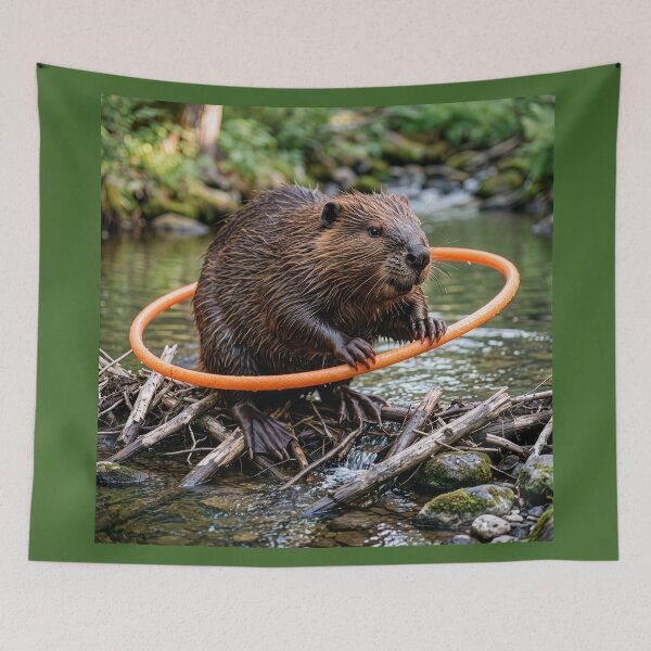 Item preview, Beaver Is a Hula Hoopin' Fool designed and sold by Tridentulus.