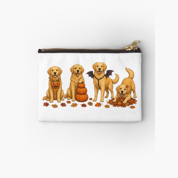 Item preview, Cute Golden Retriever Halloween Pumpkin Bat Grid designed and sold by ElcastDesigns.