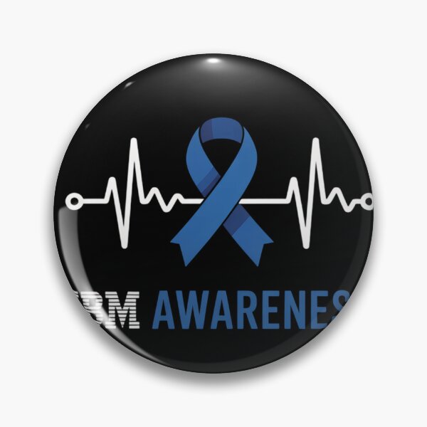 Item preview, Inclusion Body Myositis IBM Awareness Heartbeat Blue Ribbon designed and sold by apamictryArt.
