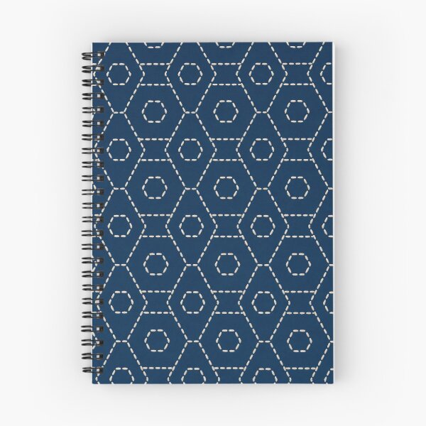 Item preview, Sashiko Kikko Tortoiseshell Seamless Pattern | Japanese Indigo Sashiko Embroidery designed and sold by StickyGuys.