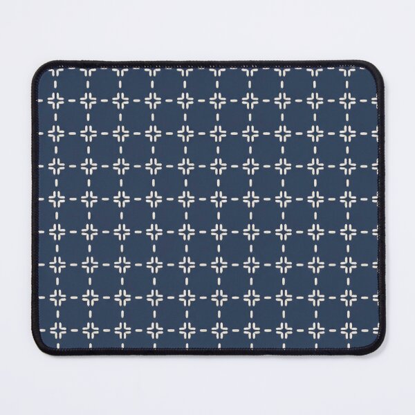 Item preview, Sashiko Komezashi Rice Stitch Seamless Pattern | Japanese Indigo Sashiko Embroidery designed and sold by StickyGuys.