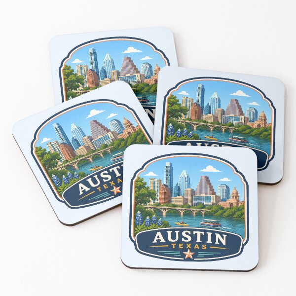 Item preview, Austin, Texas - Skyline & Colorado River designed and sold by Myra365Art.