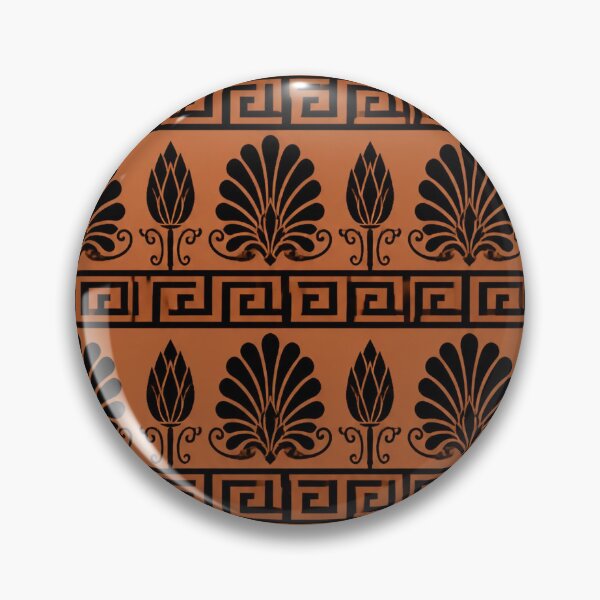 Item preview, Greek Meander and Palmette Seamless Pattern | Ancient Greek Black Figure Pottery designed and sold by StickyGuys.