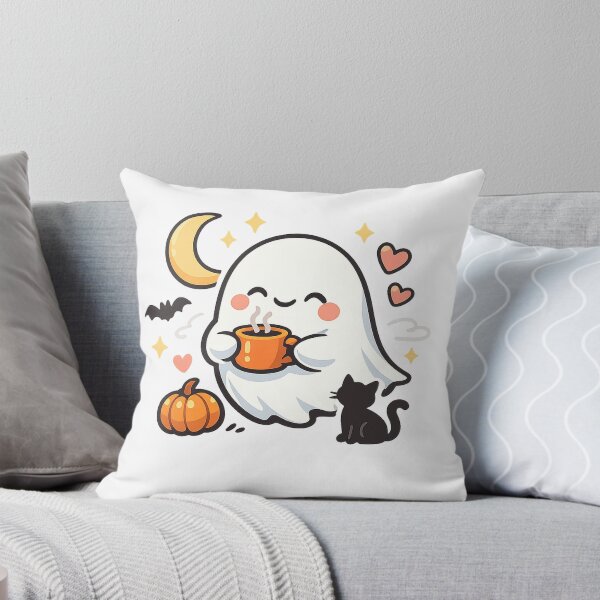 Item preview, Cute Ghost With Coffee. designed and sold by T shirts Collective.