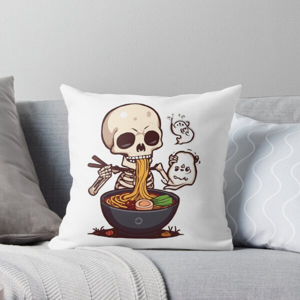 Item preview, Cute Skeleton Eating Ramen Noodles designed and sold by redblink store.