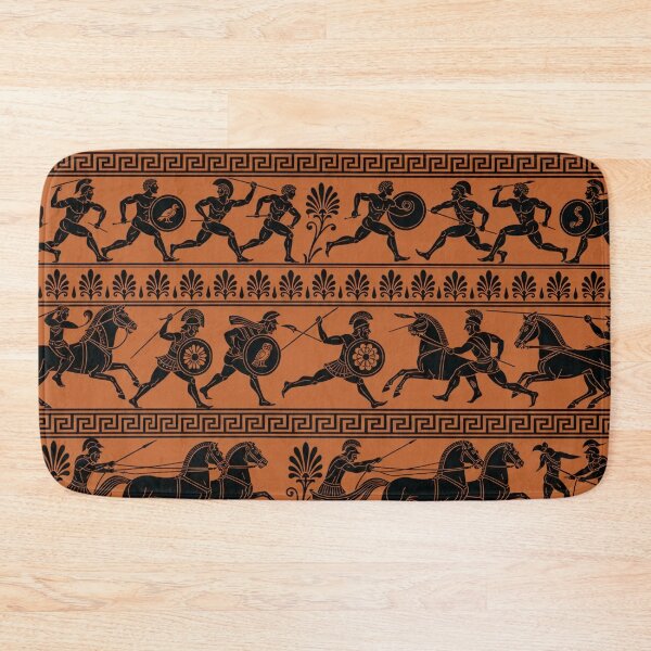 Item preview, Greek Black Figure Amphora Seamless Pattern | Ancient Greek Black Figure Pottery designed and sold by StickyGuys.