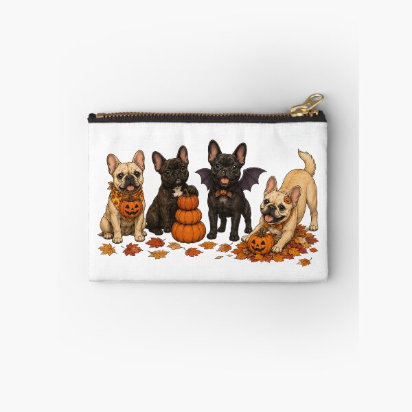 Item preview, Cute French Bulldog Halloween Pumpkin Bat Grid designed and sold by ElcastDesigns.