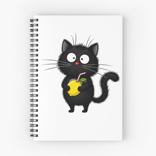 Item preview, Black kitty with lemon designed and sold by Kitty-and-Cat.