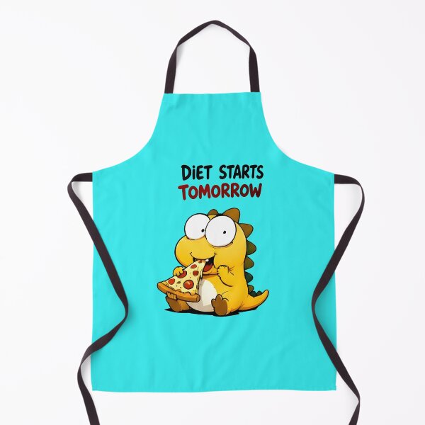 Item preview, Funny Dinosaur Diet Starts Tomorrow designed and sold by PreeCha Art & Co..