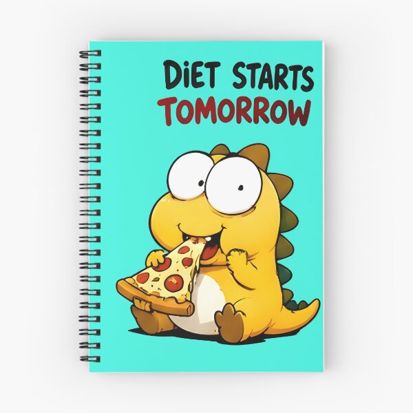Item preview, Funny Dinosaur Diet Starts Tomorrow designed and sold by PreeCha Art & Co..