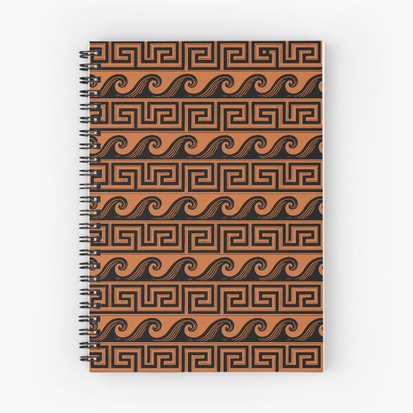 Item preview, Greek Key and Wave Seamless Pattern | Ancient Greek Black Figure Pottery designed and sold by StickyGuys.