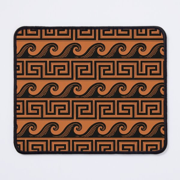 Item preview, Greek Key and Wave Seamless Pattern | Ancient Greek Black Figure Pottery designed and sold by StickyGuys.