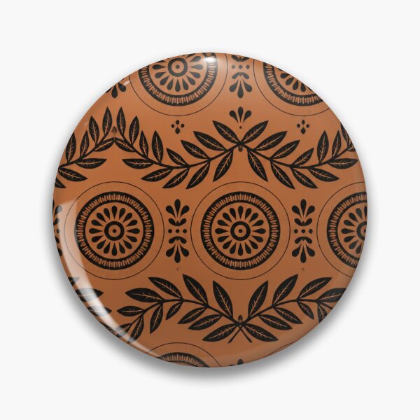 Item preview, Greek Laurel and Rosette Seamless Pattern | Ancient Greek Black Figure Pottery designed and sold by StickyGuys.