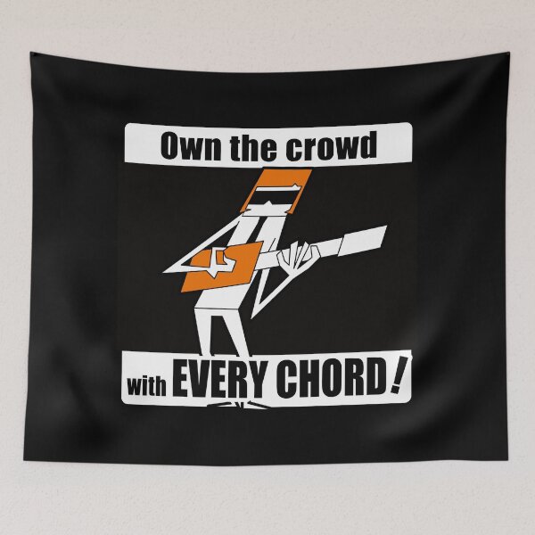 Item preview, British Rock Frontman Silhouette — Guitar Stage Art(WHITE) designed and sold by R-T-Gracie.