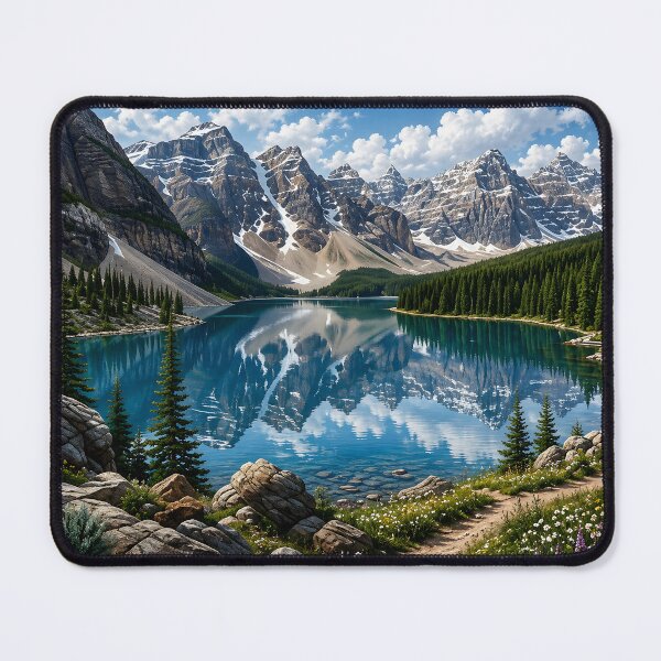 Item preview, Moraine Lake AI Art Mountain Landscape Puzzle designed and sold by BorenStore.