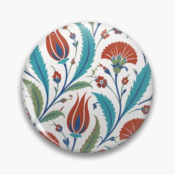 Item preview, Iznik Tulips and Carnations Seamless Pattern | Ottoman Iznik Ceramic Tile designed and sold by StickyGuys.