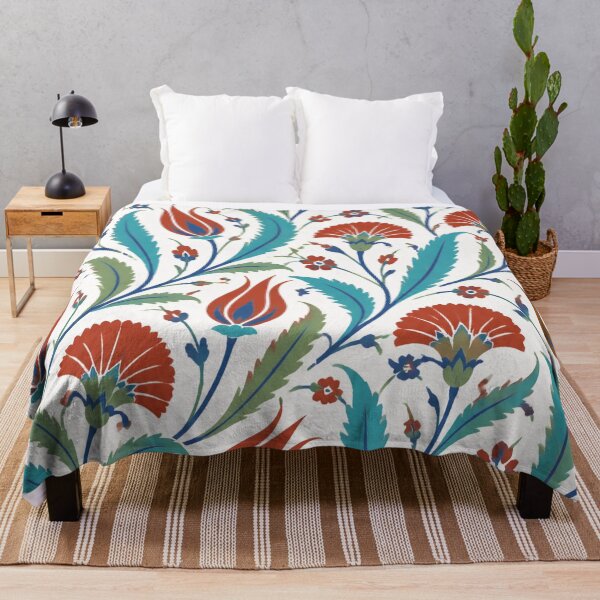 Item preview, Iznik Tulips and Carnations Seamless Pattern | Ottoman Iznik Ceramic Tile designed and sold by StickyGuys.