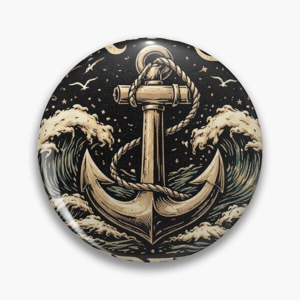 Item preview, Bering Sea Crew Vintage Anchor Nautical Retro Ocean T-Shirt designed and sold by TrendyWaveCo.