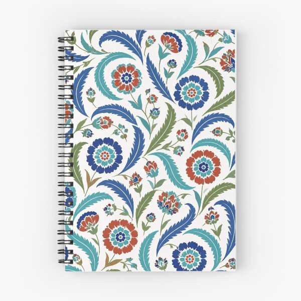 Item preview, Iznik Saz Leaf and Rosette Seamless Pattern | Ottoman Iznik Ceramic Tile designed and sold by StickyGuys.