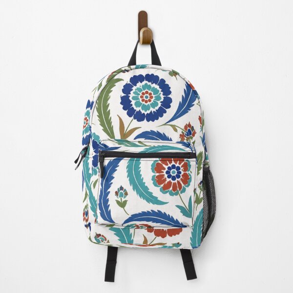 Item preview, Iznik Saz Leaf and Rosette Seamless Pattern | Ottoman Iznik Ceramic Tile designed and sold by StickyGuys.