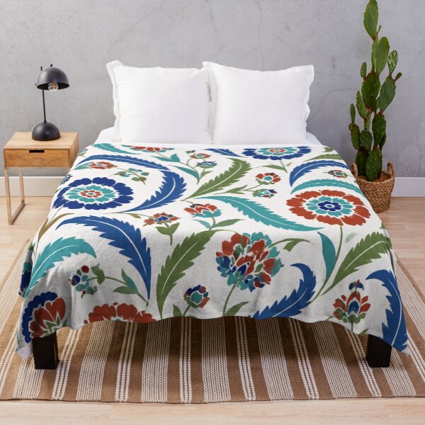 Item preview, Iznik Saz Leaf and Rosette Seamless Pattern | Ottoman Iznik Ceramic Tile designed and sold by StickyGuys.