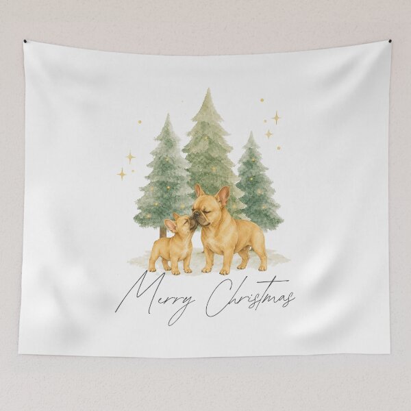 Item preview, Cute Merry Christmas French Bulldog Watercolor designed and sold by ZoesPlace.