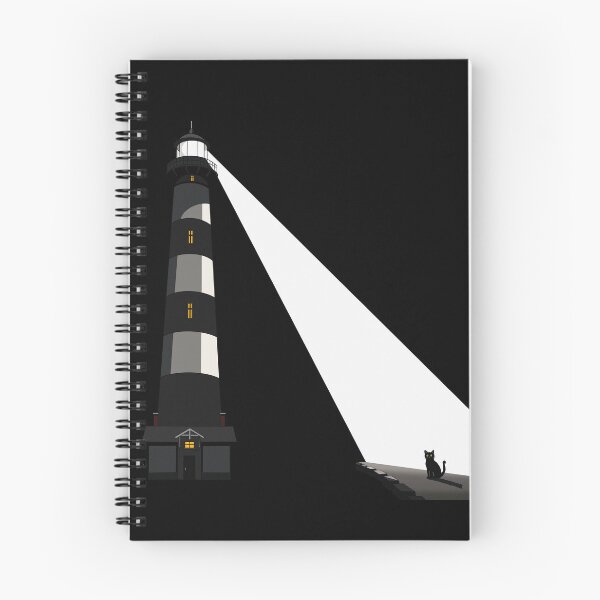 Item preview, Black Cat Lighthouse – Mysterious Night Light designed and sold by Sfumata Illustration.