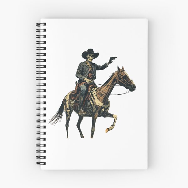 Item preview, Skeleton Cowboy Riding Horse with Gun designed and sold by redblink store.