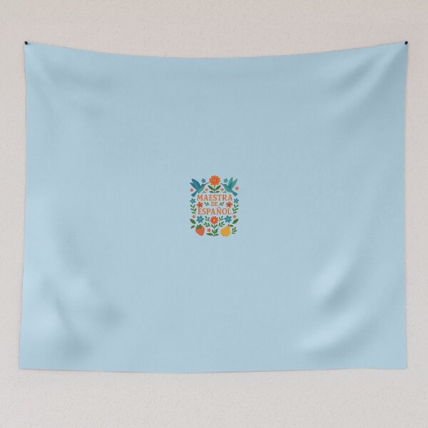 Item preview,  Maestra de Español – Folk Art Blue Birds & Flowers Teacher Shirt designed and sold by Novel Works Studio.