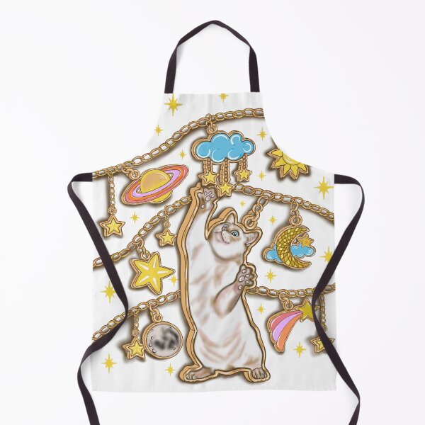 Item preview, Cute celestial cat, White Cat, Cat Charms, Celestial Cat, Cosmic Kitty designed and sold by Taçiana Estrela.