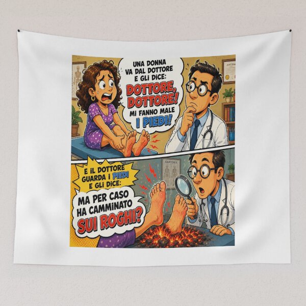 Item preview, Funny Doctor – Sore Feet Cartoon Joke designed and sold by RipantinaFantasy .