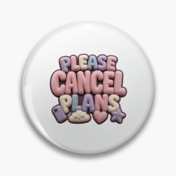 Item preview, Please Cancel Plans Funny Introvert Sticker | Cozy Plush Typography | Cute Homebody Humor Gift designed and sold by DonnaByPT.