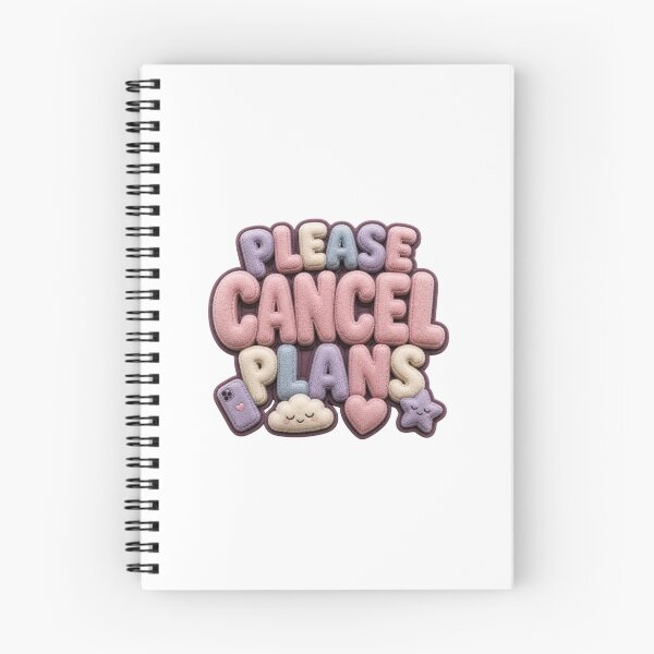 Item preview, Please Cancel Plans Funny Introvert Sticker | Cozy Plush Typography | Cute Homebody Humor Gift designed and sold by DonnaByPT.