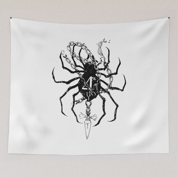 Item preview, Gothic Spider Chains Dark Metal Vintage Grunge Graphic T-Shirt designed and sold by yerdhalo.