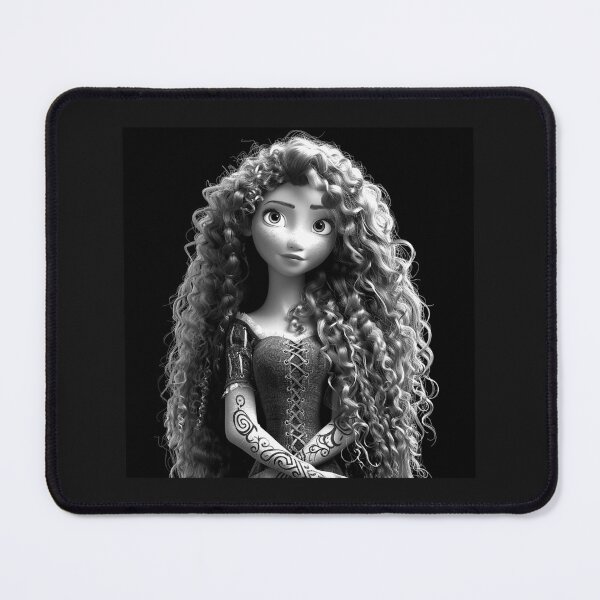Item preview, Gothic Curly Haired Fantasy Girl – Dark Fairytale Portrait designed and sold by inkoutninja.
