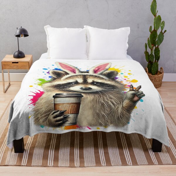 Item preview, Funny Raccoon Iced Coffee Easter Bunny Easter Gift Men Women Kids designed and sold by MathiasFuchs.