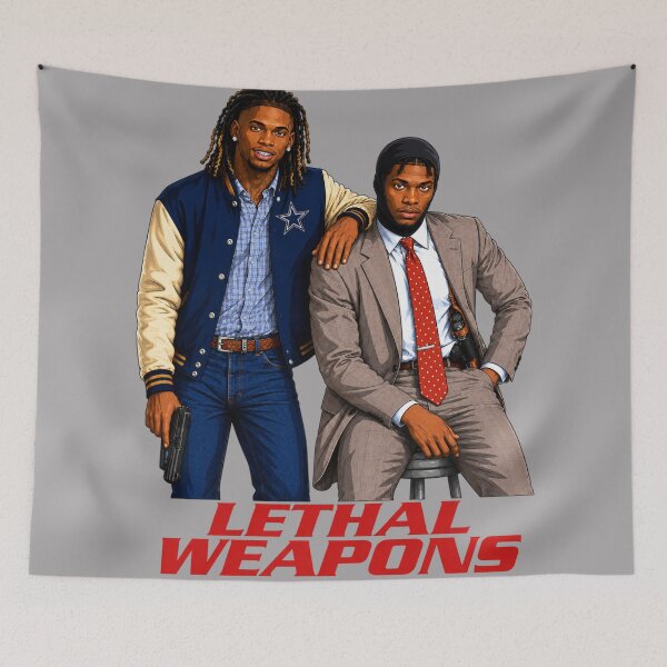 Item preview, CeeDee Lamb & George Pickens – Dallas Cowboys Lethal Weapon Parody designed and sold by 998lc.