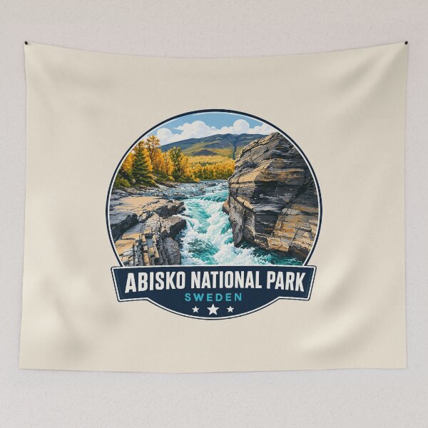 Item preview, Abisko National Park Sweden Northern Lights Mountain Landscape designed and sold by Gideon Emmerich.