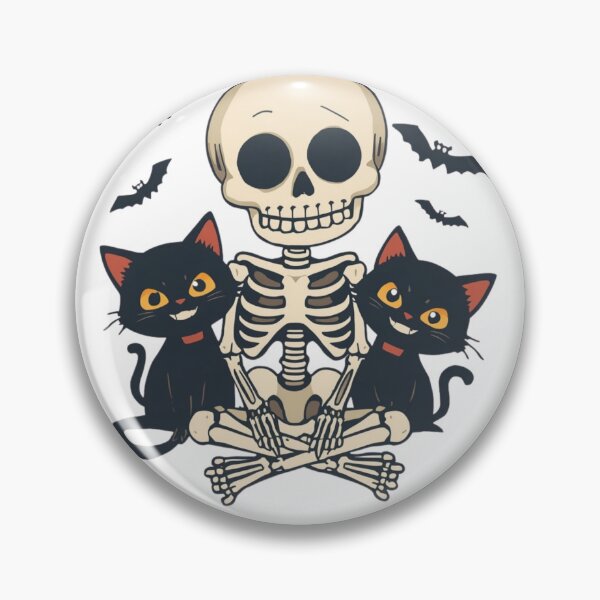 Item preview, Cute Skeleton with Black Cats and Bats designed and sold by redblink store.