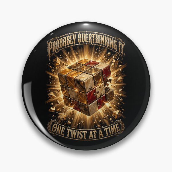 Item preview, Probably Overthinking It Exploding Puzzle Cube designed and sold by FeelGoodTee.