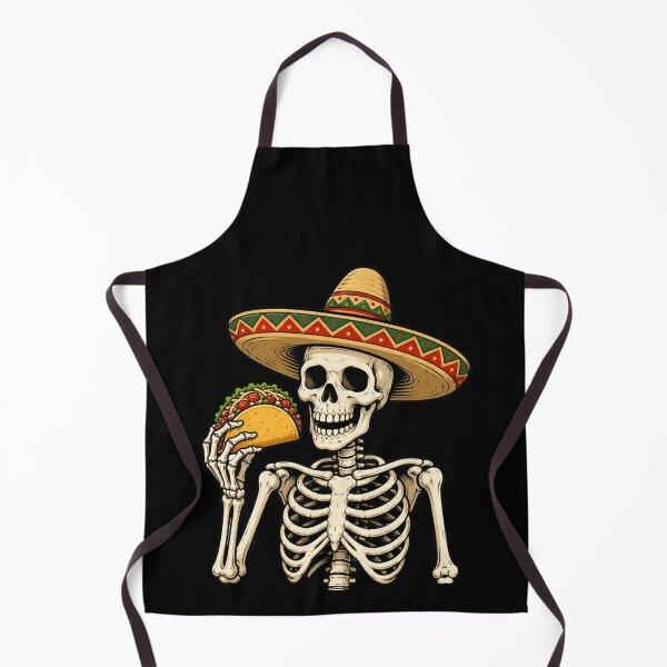 Item preview, Skeleton Wearing Sombrero Eating Taco designed and sold by Onoglenn.