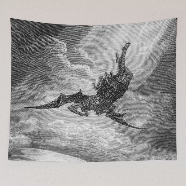 Item preview, The Fall of Lucifer/Satan (crop)  from Dante Alighieri's Divine Comedy, Inferno, by Gustave Doré designed and sold by The Gaping Maw.