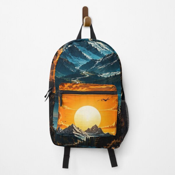 Item preview, Mountain Road Sunset Landscape | Scenic Nature Travel Design for Phone Cases, Stickers & Magnets designed and sold by TheAllInStore.