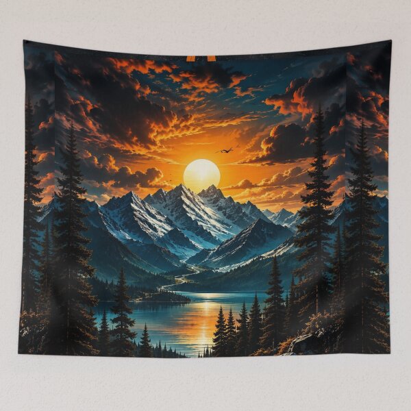 Item preview, Mountain Road Sunset Landscape | Scenic Nature Travel Design for Phone Cases, Stickers & Magnets designed and sold by TheAllInStore.