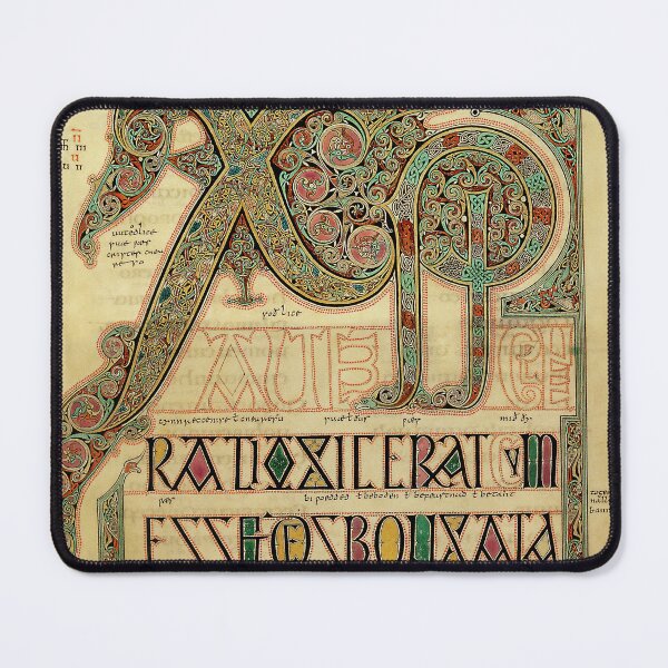Item preview, Chi Rho Monogram Page Folio 29r Lindisfarne Gospels designed and sold by GuyBlank.