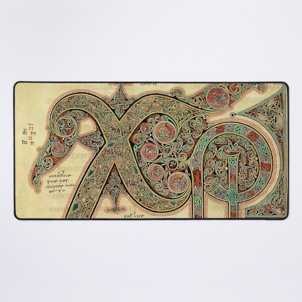 Item preview, Chi Rho Monogram Page Folio 29r Lindisfarne Gospels designed and sold by GuyBlank.